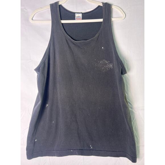 Fruit of the Loom Harley Davidson V-Twin St. Marten Black Tank Top Women's Large - Picture 1 of 4